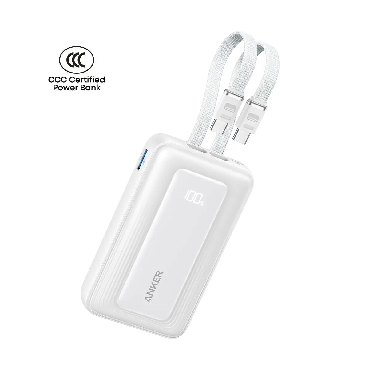 Anker Zolo Power Bank with Built-in USB-C - 10000 mAh / 35W / White