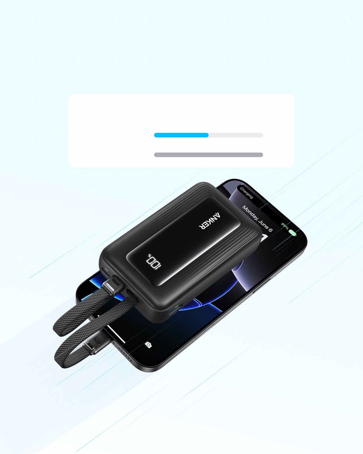 Anker Zolo Power Bank with Built-in USB-C - 10000 mAh / 35W / Black