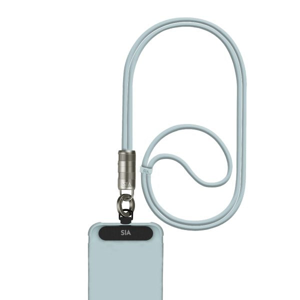SIA Soft Rubber Lanyard Cable - USB-C / 60W /  1.2 Meter / Light Blue