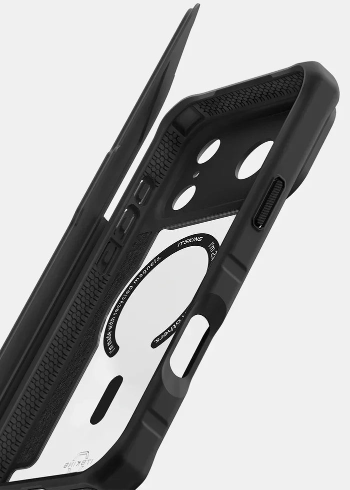 Itskins Hybrid Magfolio Series Magsafe Book Case For Apple iPhone 17 Pro - Black