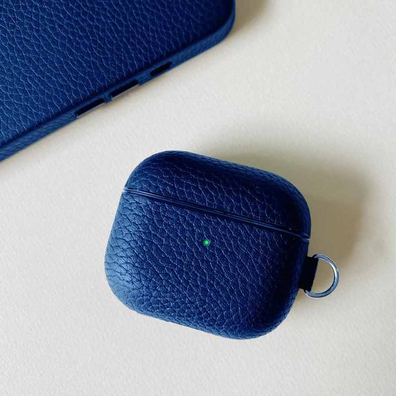 Melkco Premium Leather Case - Apple Airpod Pro 2 / Dark Blue Accessories > Mobiles & Tablets