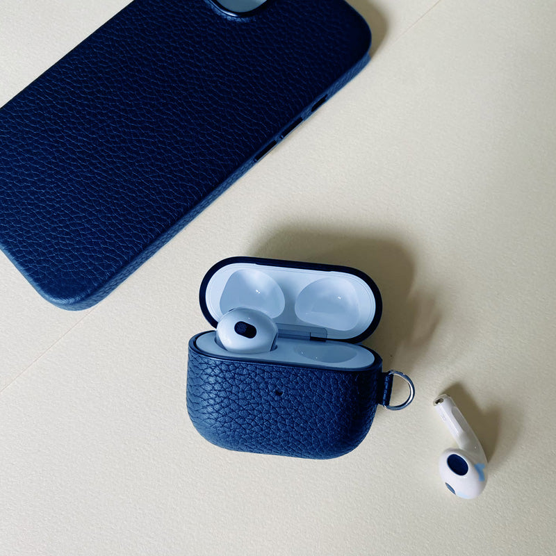 Melkco Premium Leather Case - Apple Airpod Pro 2 / Dark Blue Accessories > Mobiles & Tablets