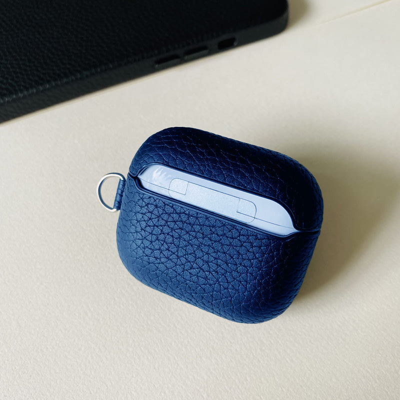 Melkco Premium Leather Case - Apple Airpod Pro 2 / Dark Blue Accessories > Mobiles & Tablets