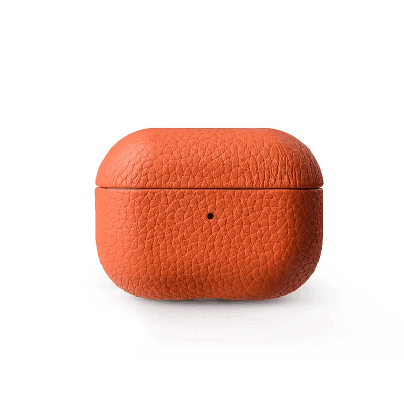 Melkco Premium Leather Case - Apple Airpod Pro 2 / Orange Accessories > Mobiles & Tablets