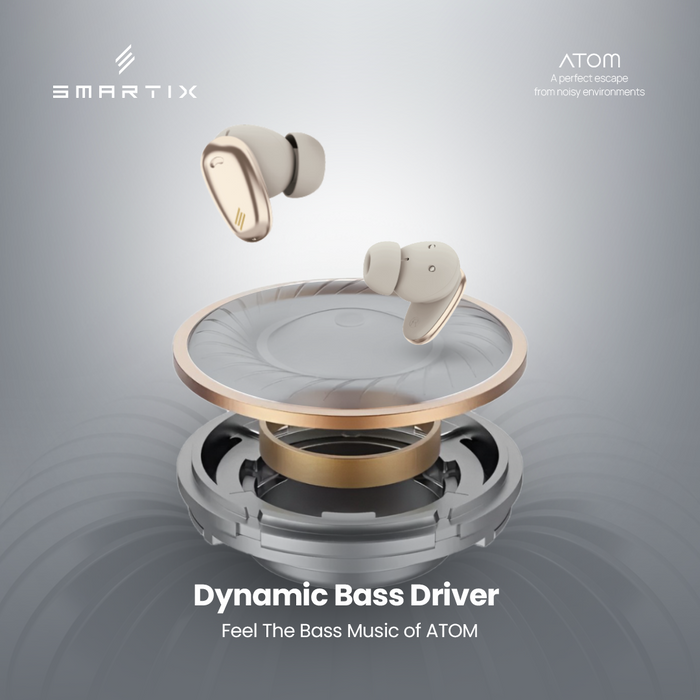 Smartix Premium Atom ANC Earbuds - Bluetooth  / 350mAh / Black