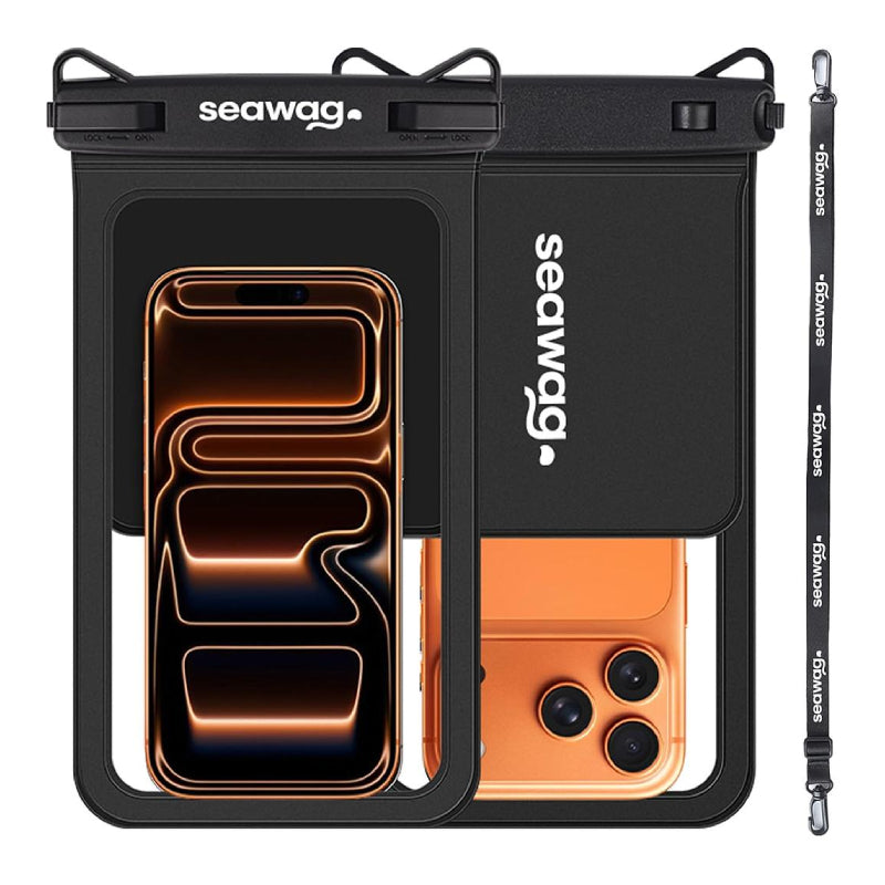 Seawag Smartphone Waterproof Case 6.9" With Additional Pocket - Black