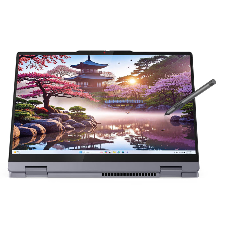 Lenovo IdeaPad 5 2-in-1 Gen 10 Copilot+ PC - 14" WUXGA OLED Touch / AMD Ryzen AI 7 350 / 24GB / 1TB (NVMe M.2 SSD) / Win 11 Home / 1YW / Arabic/English / Luna Grey / Lenovo E310 Earbuds (White) - Laptop