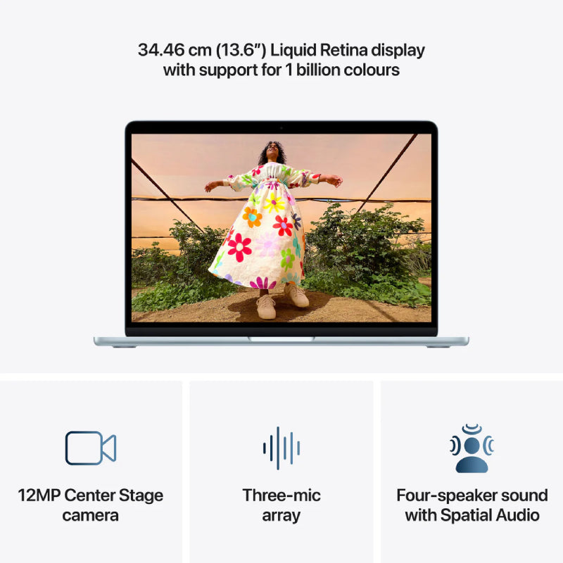 Apple MacBook Air - 13.6" / M5 / 10-Core CPU / 10-Core GPU / 16GB RAM / 1TB SSD / Arb/Eng / Sky Blue / 1YW