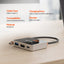 Mowsil USB-C to HDMI Multiport Adapter – 4K HDMI / USB-A 5Gbps / USB-C 100W PD / Transparent