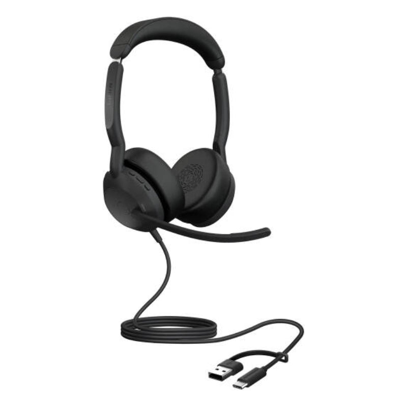 Jabra Evolve2 50 MS Stereo Headphone - Wired / USB-C/A / Black