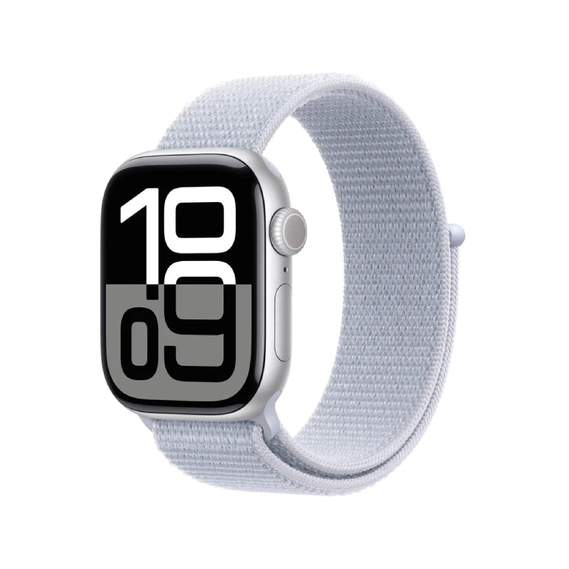 Apple Watch Series 10 with Sport Loop - LTPO OLED / 64GB / 46mm / Bluetooth / Wi-Fi / Blue Cloud Smart Watches