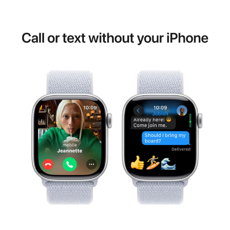 Apple Watch Series 10 with Sport Loop - LTPO OLED / 64GB / 46mm / Bluetooth / Wi-Fi / Blue Cloud Smart Watches