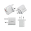 Bazic Goport Velox Bundle, 1C1A Charger 35W(Uk) With Weave Cable - Vanilla