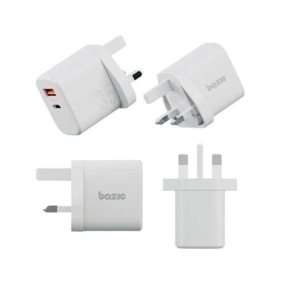 Bazic Goport Velox Bundle, 1C1A Charger 35W(Uk) With Weave Cable - Vanilla