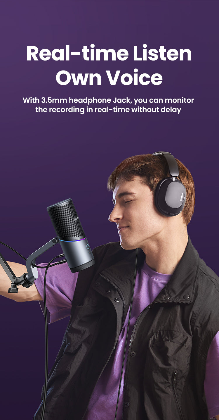 UGREEN Desktop USB-A to USB-C Microphone - Grey