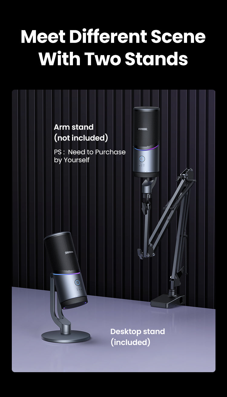 UGREEN Desktop USB-A to USB-C Microphone - Grey