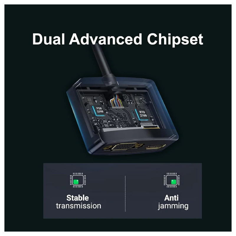 Mowsil Mini DisplayPort to VGA Adapter - 1080p@60Hz / Silver