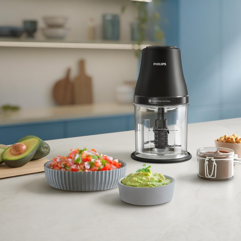 Philips 3000 series Chopper, 1L, 450W, HR1501/00 - Black
