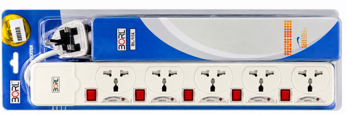 Bori Extension Socket - 5 Way / White