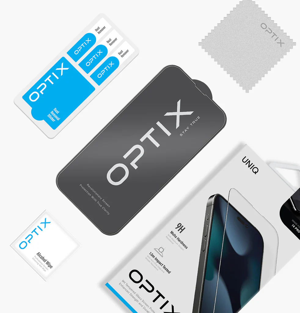 Uniq Optix iPhone 14 Pro 6.1 Tempered Glass Screen Protector - Clear Accessories > Mobiles & Tablets > Mobiles > Screen