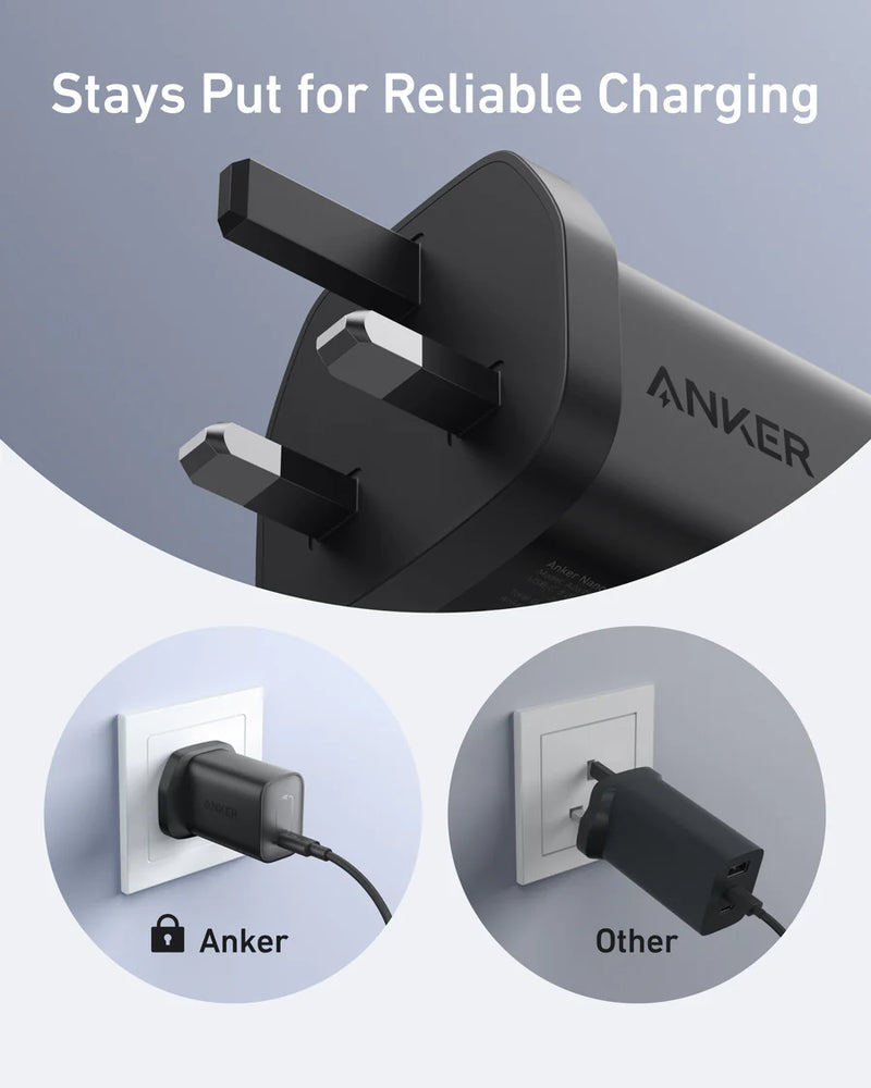 Anker Nano Charger with Cable - 100W / USB-C / 1.8 Meter / Black