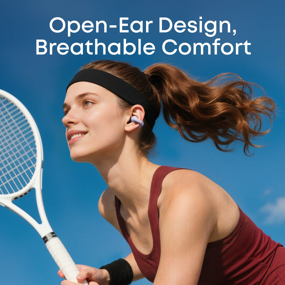 Anker Soundcore C50i Comfortable Clip-On Earbuds with Powerful Bass - Purple