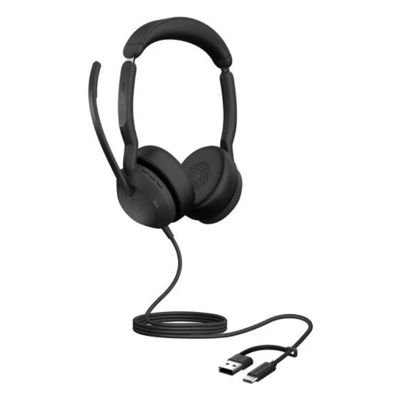 Jabra Evolve2 50 MS Stereo Headphone - Wired / USB-C/A / Black