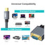 Mowsil Mini DisplayPort to VGA Adapter - 1080p@60Hz / Silver