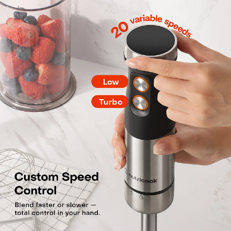 Nutricook Handi Hand Blender, 1200W, NC-HB150K - Black
