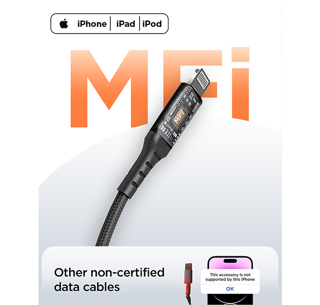 iEngage USB-C to Lightning Cable - 1 Meter / Black