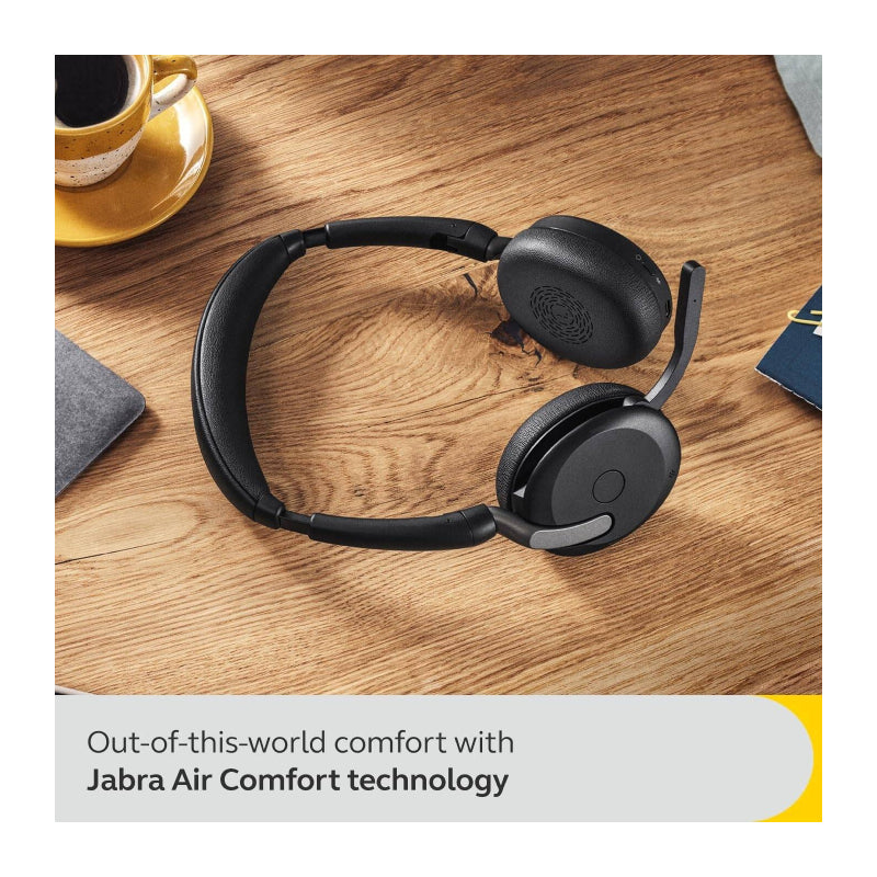Jabra Evolve2 65 Flex MS Professional Stereo Headphone - Wireless / Black