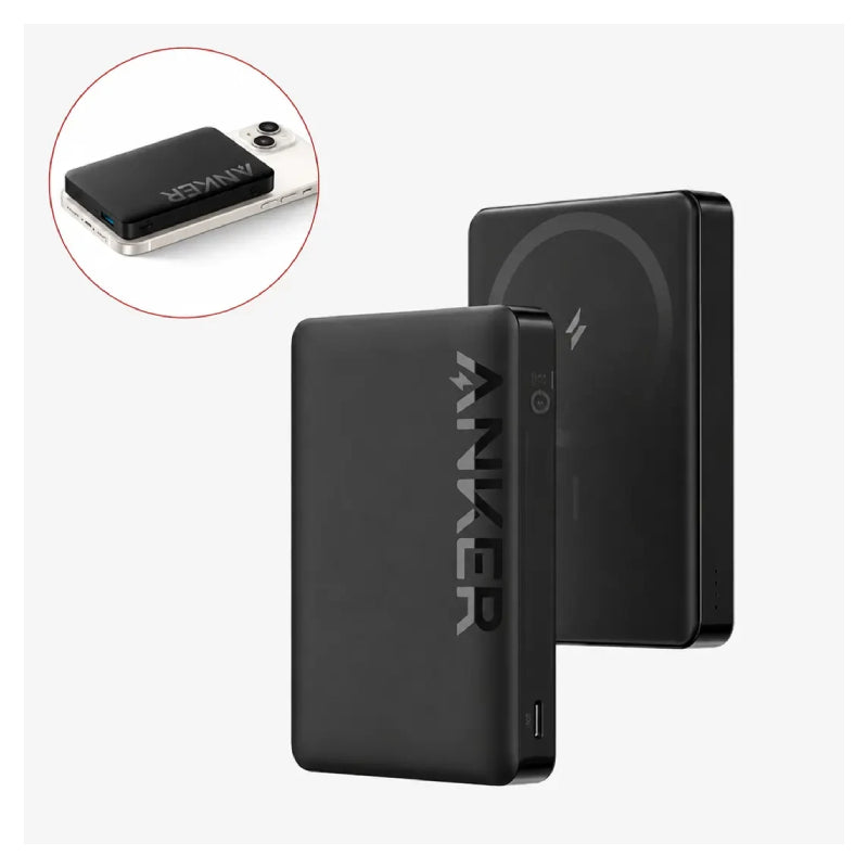ANKER 334 MagGo Wireless Power Bank - 10000mAh / USB-A / USB-C / Black