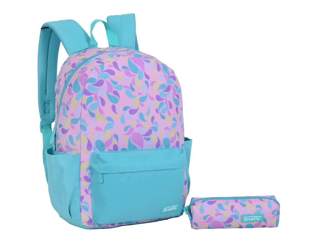 Toretto BackPack Set - BackPack + Pencil Case Blue