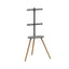 Union TV Floor Stand with Shelf & Wood Legs (43"-65")