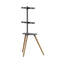 Union TV Floor Stand with Shelf & Wood Legs (43"-65")