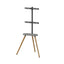 Union TV Floor Stand with Shelf & Wood Legs (43"-65")