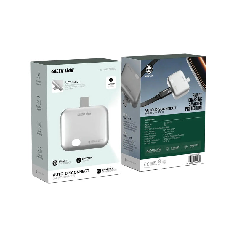 Green Lion Auto-Disconnect Smart Charger - Gray