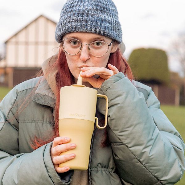 Klean Kanteen Rise 26oz Tumbler With Flip Straw Lid - Wax Yellow