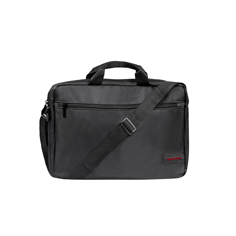 Promate Gear-MB Premium Lightweight Messenger Bag for Laptops up to 15.6” - Black