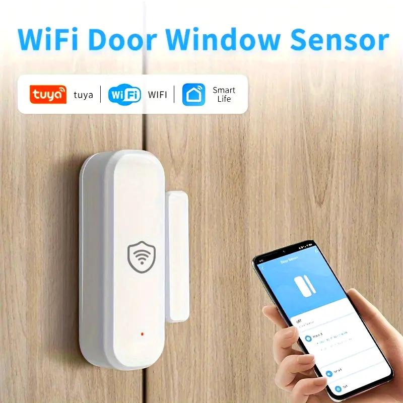Gopeta Smart Wi-Fi Door and Window Sensor for Home Security - White