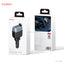 Earldom 2-in-1 Retractable Car Charger With Cable - 65W / USB-C / USB-A / Black