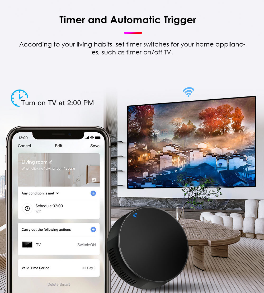 Gopeta Tuya WI-FI Universal IR Controller - Black