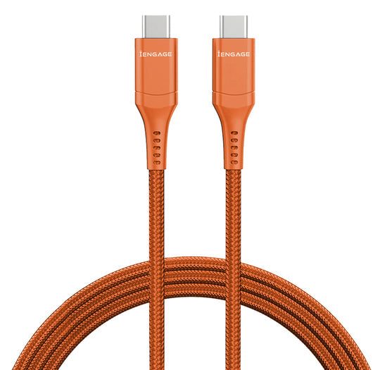 iEngage Fast Charging 240W Usb-C To Usb-C Cable - Orange