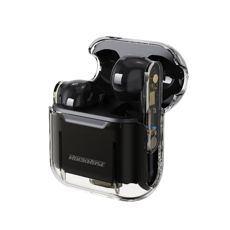 Rockrose Transparent & Ultra Compact True Wireless Earbuds - Black Accessories > Audio > Headphones