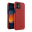 Melkco Back Snap Series Lai Chee Pattern Premium Leather Snap Cover Case - Apple iPhone 12 Pro Max / Red Accessories >