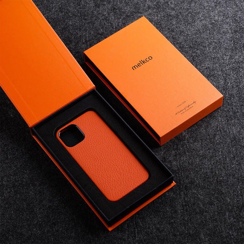 Melkco Paris Premium Leather Case - Apple iPhone 13 Pro Max / Orange Accessories > Mobiles & Tablets > Mobiles > Covers