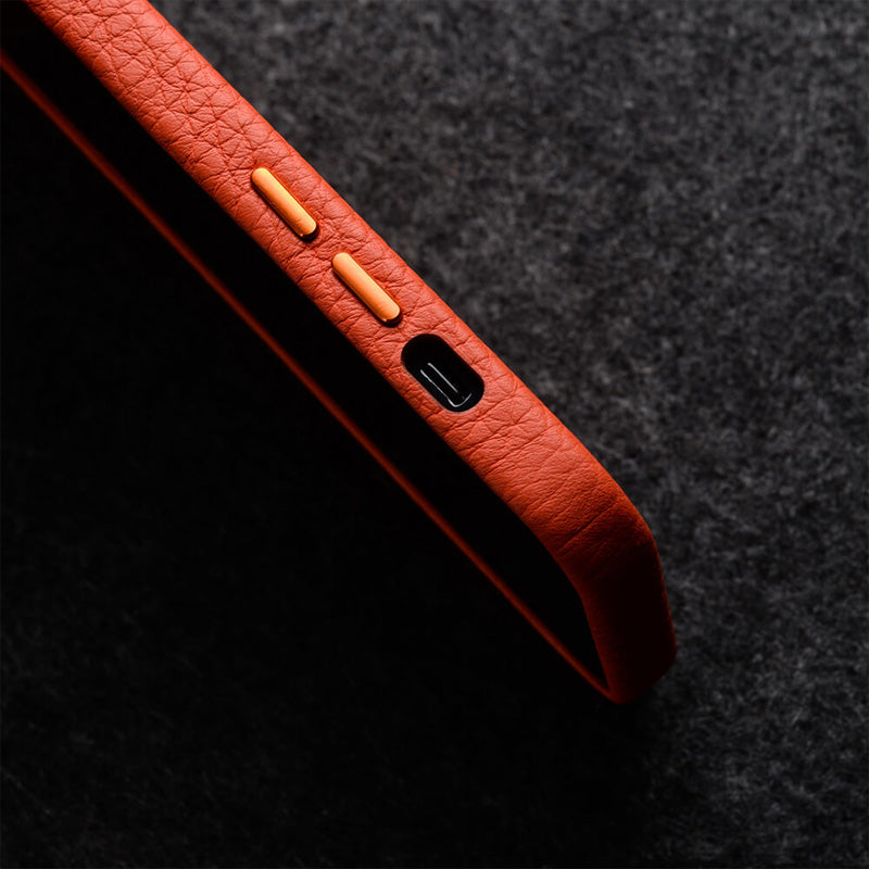 Melkco Paris Premium Leather Case - Apple iPhone 13 Pro Max / Orange Accessories > Mobiles & Tablets > Mobiles > Covers