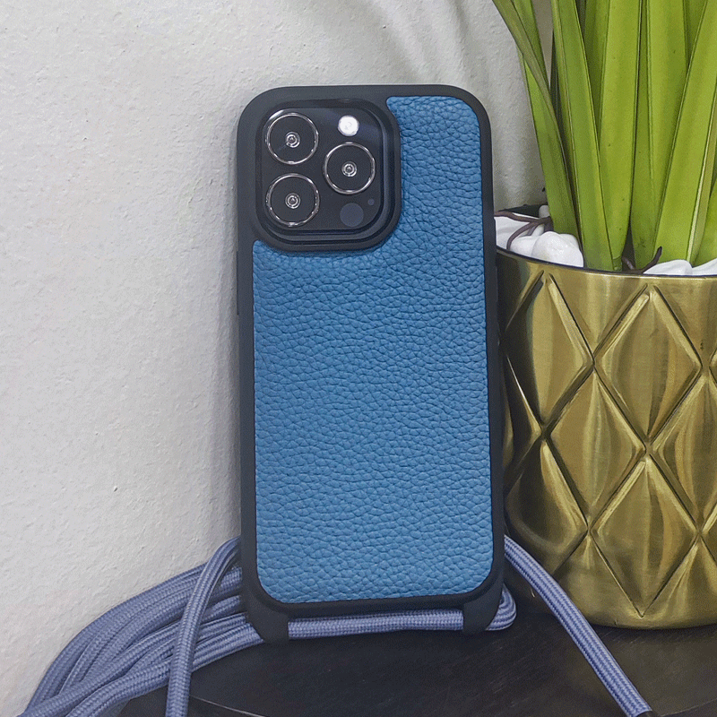 Melkco Stripthing Series Leather Case - Apple iPhone 14 Pro / Sky Blue Accessories > Mobiles & Tablets > Mobiles >