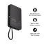 MOMAX 1-Power X Power Bank With Built-In USB-C Cable - 10000mAh / USB-C / USB-A / Black