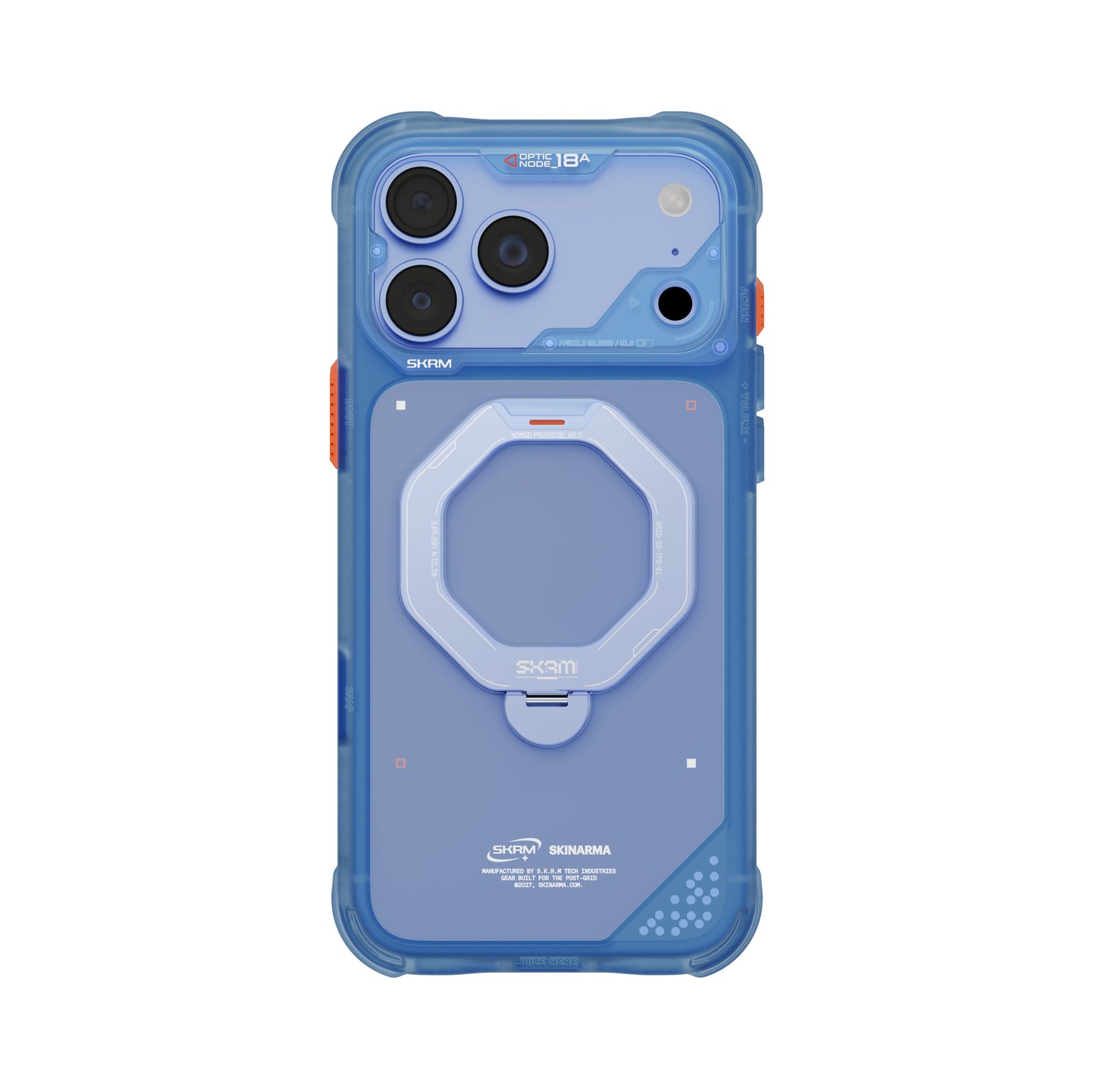 SkinArma Saturn MagSafe Case With Rotating Kick-Stand for iPhone 18 Pro - Blue